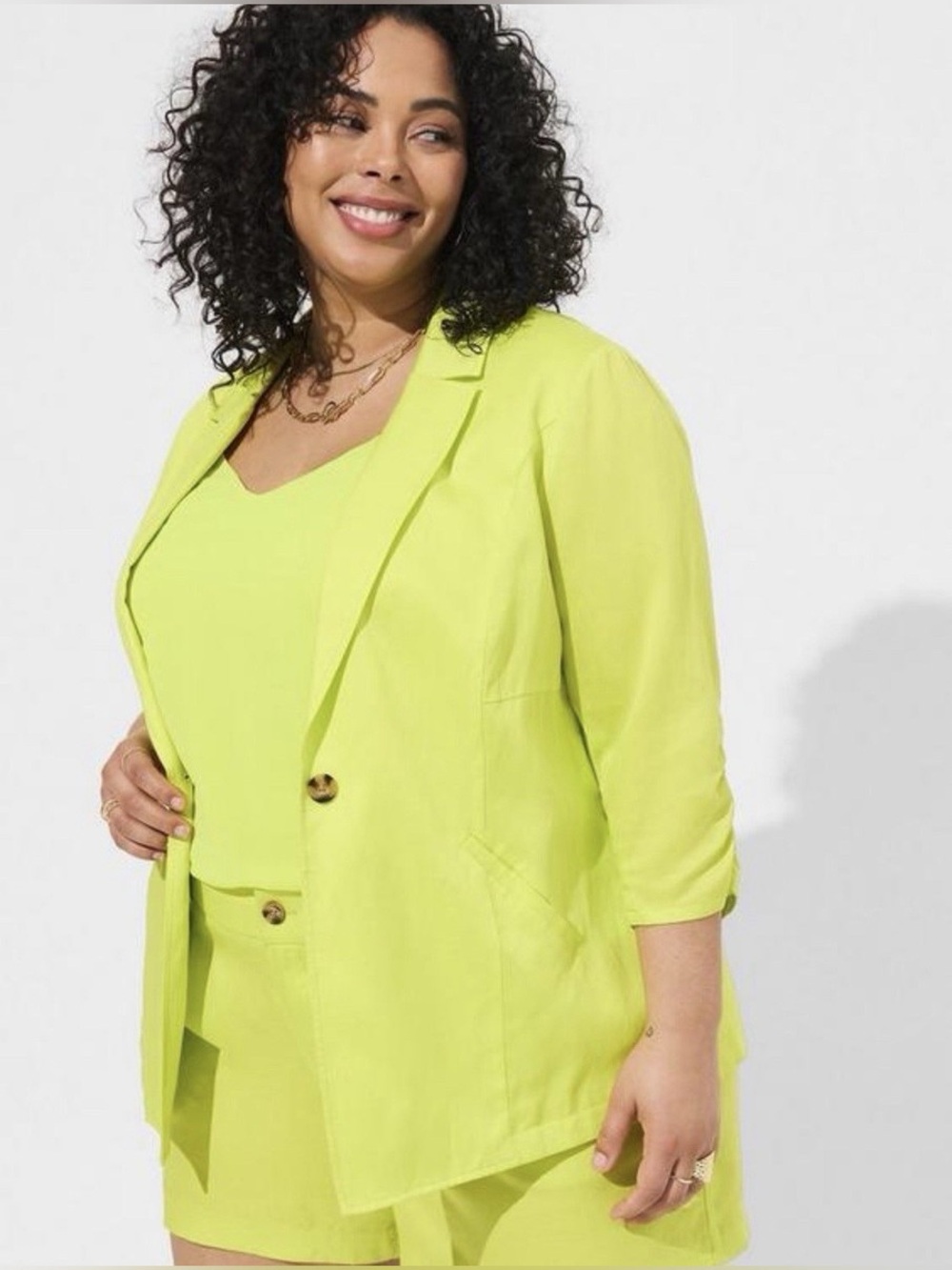 Torrid Studio Linen Blazer